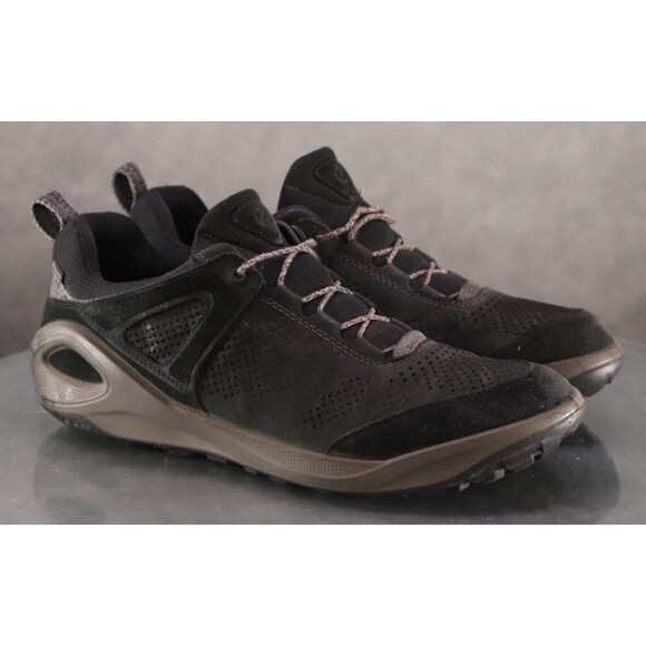 ECCO Biom 2GO Men's Trainer Shoes Size EU 44 US 10-10.5 Nubuck Leather Black - Picture 5 of 11